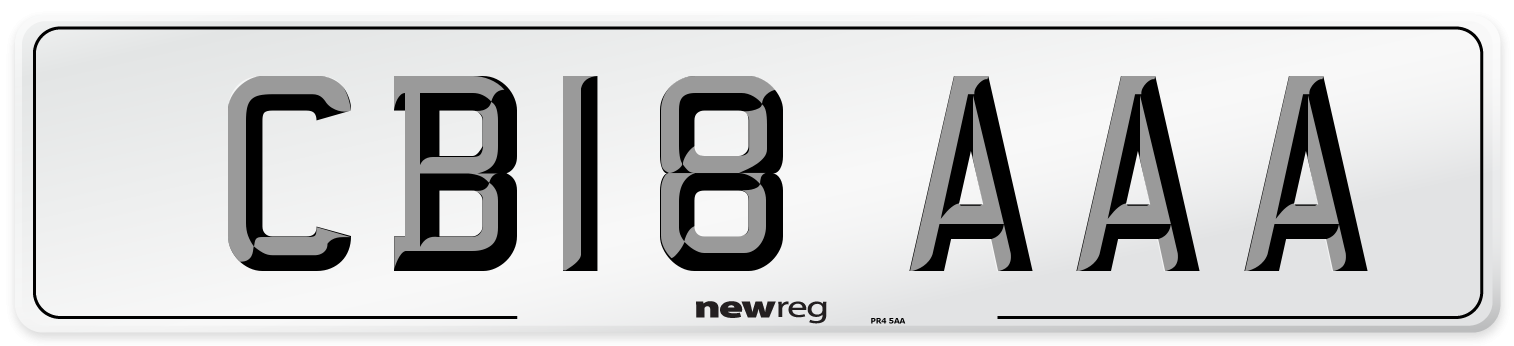 CB18 AAA Number Plate from New Reg